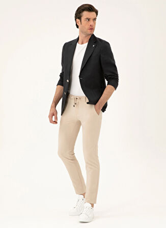 Cacharel Slim Fit Siyah Erkek Mikro Ceket OLIA/C