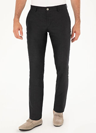 Cacharel Normal Bel Normal Paça Slim Fit Siyah Erkek Pantolon OLIA/P