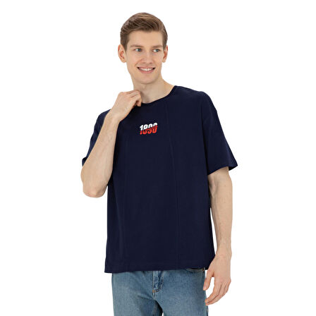 Erkek Comfort Fit Bisiklet Yaka Tişört