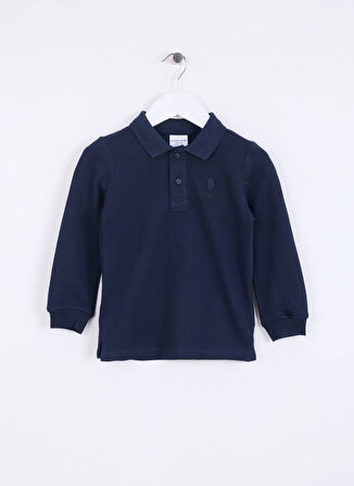 U.S. Polo Assn. Düz Lacivert Erkek Polo T-Shirt TP01KIDSSK024