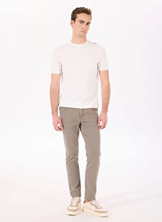 Cacharel Normal Bel Normal Paça Slim Fit Bej Erkek Denim Pantolon JULLY