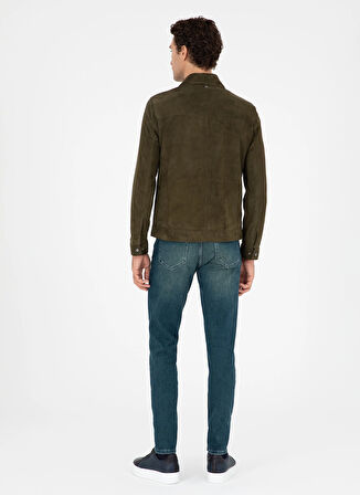 Cacharel Normal Bel Slim Paça Slim Fit Petrol Erkek Denim Pantolon EDNA
