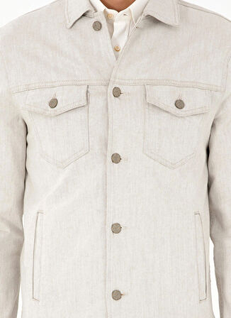 Cacharel Bej Erkek Denim Ceket MIRKO-C
