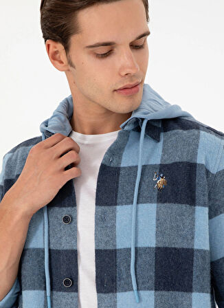 U.S. Polo Assn. Comfort Fit Klasik Yaka Koyu Mavi Erkek Gömlek G081SZ004.000.1943972