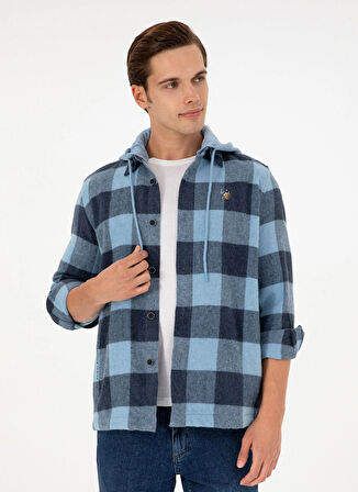 U.S. Polo Assn. Comfort Fit Klasik Yaka Koyu Mavi Erkek Gömlek G081SZ004.000.1943972