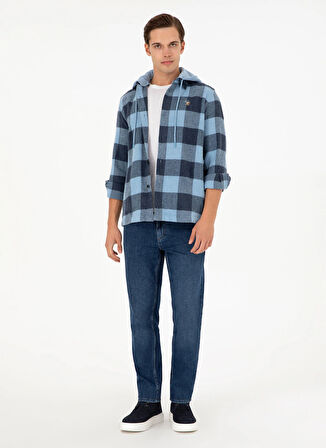 U.S. Polo Assn. Comfort Fit Klasik Yaka Koyu Mavi Erkek Gömlek G081SZ004.000.1943972