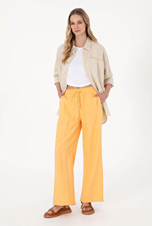 U.S. Polo Assn. Turuncu Kadın Loose Fit Pantolon DMK.2107035ECOLE.