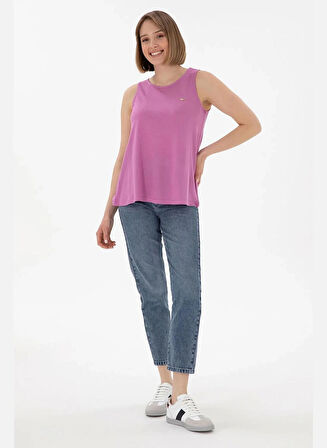 U.S. Polo Assn. INDIGO Kadın Mom Fit Denim Pantolon DMK.FELIPA
