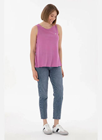 U.S. Polo Assn. INDIGO Kadın Mom Fit Denim Pantolon DMK.FELIPA