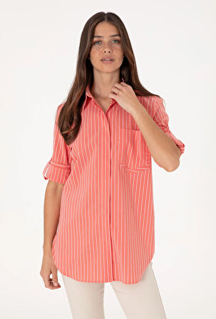 U.S. Polo Assn. Kırmızı Kadın Comfort Fit Gömlek DMK.2102514LIPPE.
