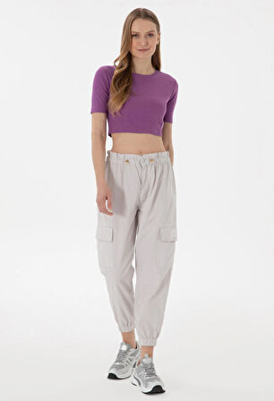 U.S. Polo Assn. Açık Gri Kadın Jogger Pantolon DMK.2107002.CHAN.