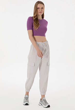 U.S. Polo Assn. Açık Gri Kadın Jogger Pantolon DMK.2107002.CHAN.