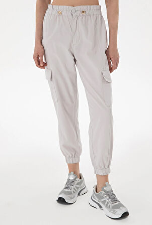 U.S. Polo Assn. Açık Gri Kadın Jogger Pantolon DMK.2107002.CHAN.