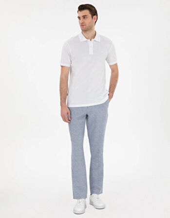 Pierre Cardin Beyaz Kıvrılmaz Yaka  Erkek Slim Fit Polo T-Shirt DMK.SUNNY.