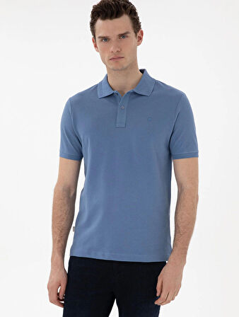 Pierre Cardin Mavi Erkek Slim Fit Polo T-Shirt DMK.SUNNY.