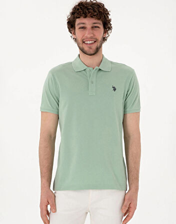 U.S. Polo Assn. Yeşil Erkek Slim Fit Polo T-Shirt DMK.GTP04