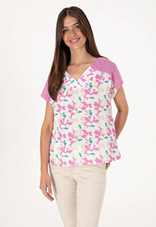 U.S. Polo Assn. Fuşya Kadın Standart T-Shirt DMK.2115585SEDOY.