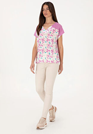 U.S. Polo Assn. Fuşya Kadın Standart T-Shirt DMK.2115585SEDOY.