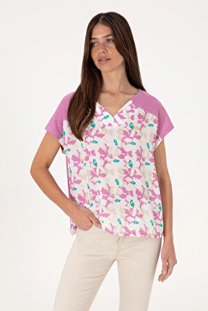 U.S. Polo Assn. Fuşya Kadın Standart T-Shirt DMK.2115585SEDOY.