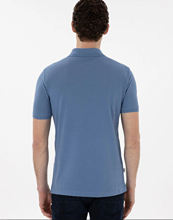 Pierre Cardin Mavi Erkek Slim Fit Polo T-Shirt DMK.SUNNY.