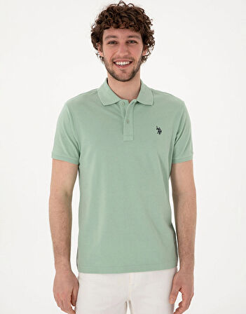 U.S. Polo Assn. Yeşil Erkek Slim Fit Polo T-Shirt DMK.GTP04