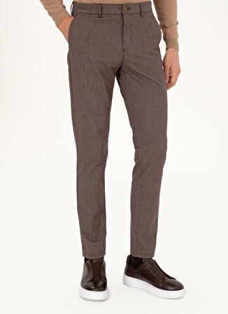 Cacharel Normal Bel Normal Paça Slim Fit Kahve Erkek Pantolon AVIGNON