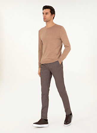Cacharel Normal Bel Normal Paça Slim Fit Kahve Erkek Pantolon AVIGNON