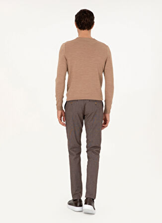 Cacharel Normal Bel Normal Paça Slim Fit Kahve Erkek Pantolon AVIGNON
