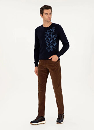 Cacharel Normal Bel Normal Paça Straight Kahve Erkek Pantolon CARMIN