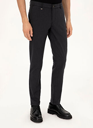 Cacharel Normal Bel Normal Paça Slim Fit Siyah Erkek Pantolon AVIGNON