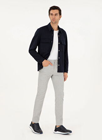 Cacharel Normal Bel Normal Paça Slim Fit Gri Erkek Pantolon TATUM