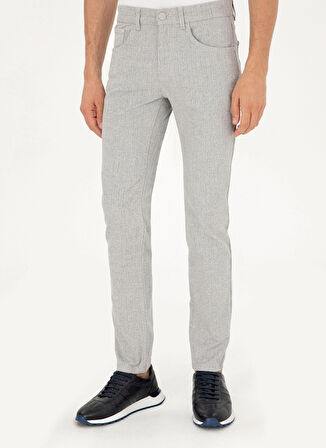 Cacharel Normal Bel Normal Paça Slim Fit Gri Erkek Pantolon TATUM