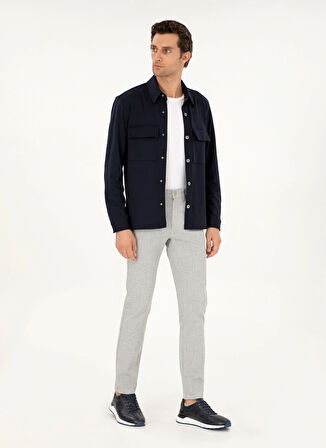 Cacharel Normal Bel Normal Paça Slim Fit Gri Erkek Pantolon TATUM