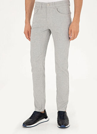 Cacharel Normal Bel Normal Paça Slim Fit Gri Erkek Pantolon TATUM