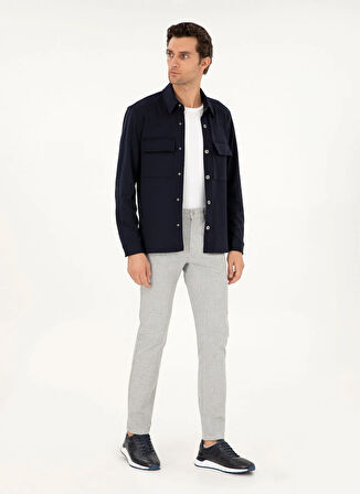 Cacharel Normal Bel Normal Paça Slim Fit Gri Erkek Pantolon TATUM