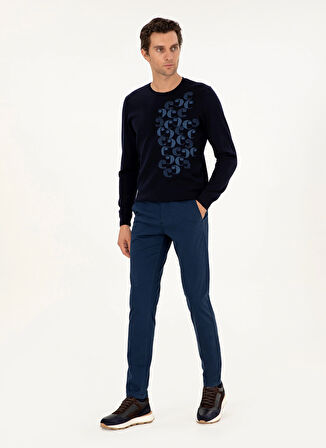 Cacharel Normal Bel Normal Paça Slim Fit Lacivert Erkek Pantolon LARIS