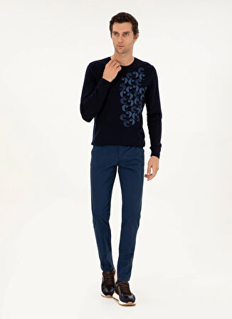 Cacharel Normal Bel Normal Paça Slim Fit Lacivert Erkek Pantolon LARIS