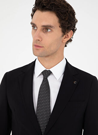 Cacharel Normal Bel Slim Fit Siyah Erkek Takım Elbise TAIL