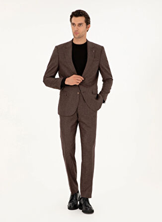 Cacharel Normal Bel Slim Fit Kahve Erkek Takım Elbise RSOR