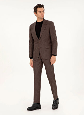 Cacharel Normal Bel Slim Fit Kahve Erkek Takım Elbise RSOR