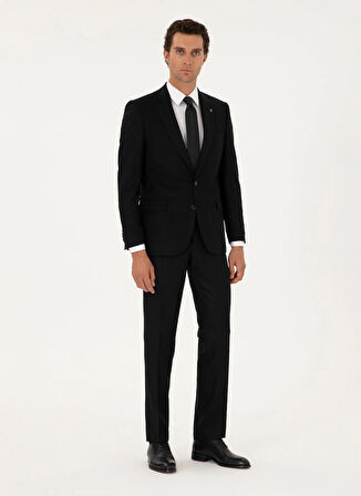 Cacharel Slim Fit Siyah Erkek Düz Ceket VALTUS-LYC/C