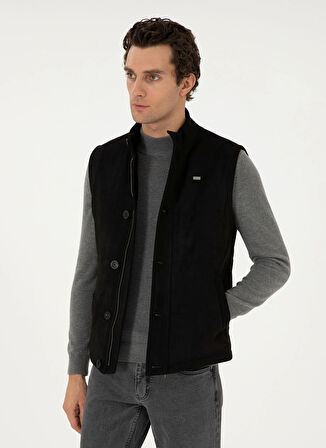 Cacharel Siyah Erkek Deri Ceket SQUE-Y