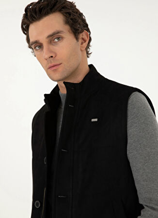 Cacharel Siyah Erkek Deri Ceket SQUE-Y