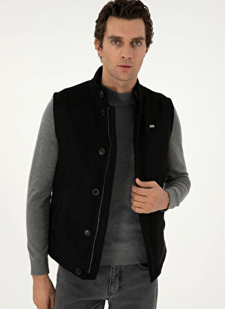 Cacharel Siyah Erkek Deri Ceket SQUE-Y