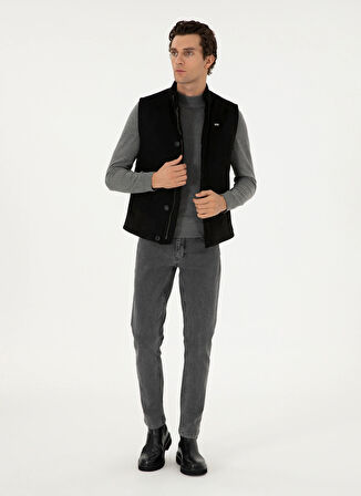 Cacharel Siyah Erkek Deri Ceket SQUE-Y
