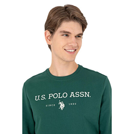 Erkek Koyu Yeşil Sweatshirt