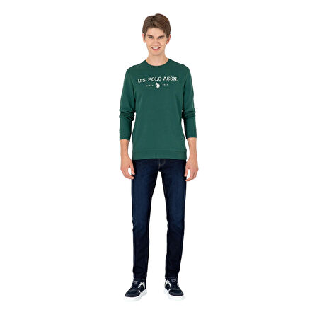 Erkek Koyu Yeşil Sweatshirt