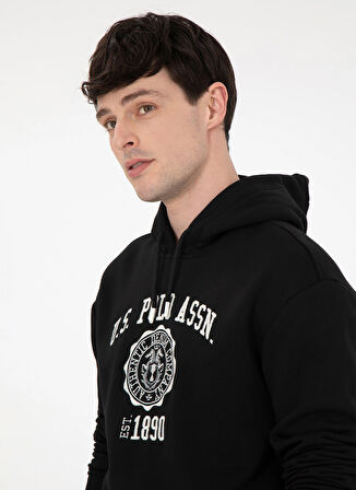U.S. Polo Assn. Klasik Yaka Siyah Erkek Sweatshırt G081SZ082.000.1946819
