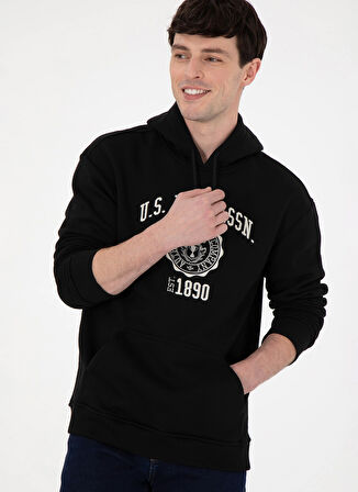 U.S. Polo Assn. Klasik Yaka Siyah Erkek Sweatshırt G081SZ082.000.1946819