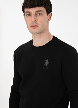 U.S. Polo Assn. Klasik Yaka Siyah Erkek Sweatshırt G081SZ082.000.1963478
